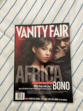 Vanity Fair Magazine 2007 African  - Red & Black Cover (Alicia Keys & Jay-Z)